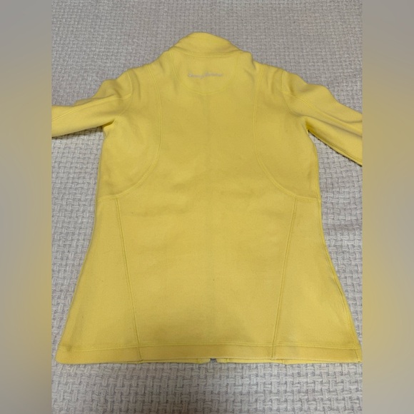 Tommy Bahama yellow women’s zip up sweater , XS. Perfect condition! - Picture 5 of 6